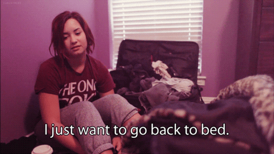 Demi Lovato Go Back To Bed GIF