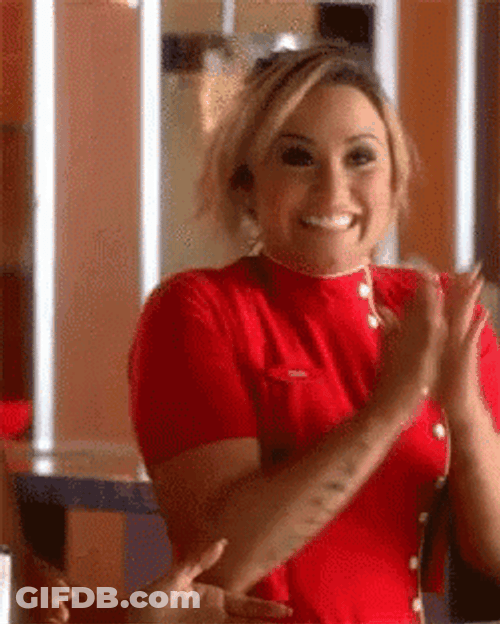 Demi Lovato Happy Clapping GIF