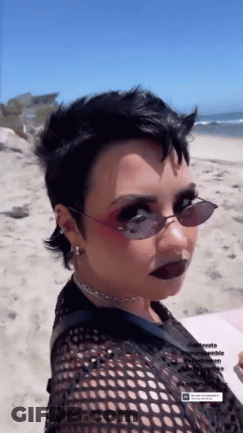 Demi Lovato Punk Rock Gathering Beach GIF