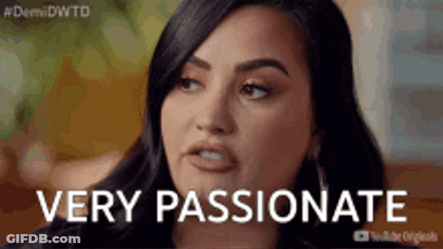 Demi Lovato Talking About Being Passionate GIF