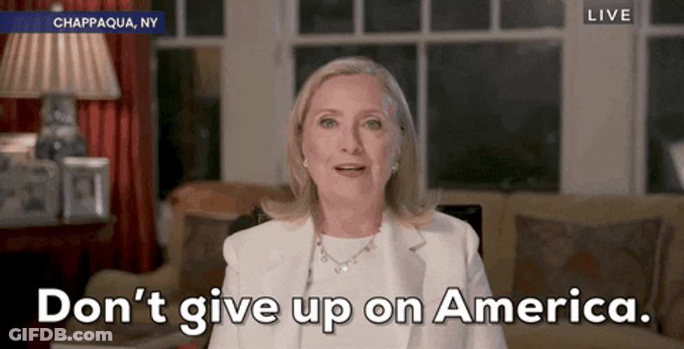 Democrat Candidate Hilary Clinton Talking GIF