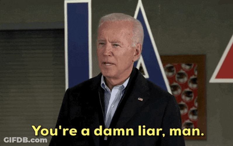Democrat President Joe Biden Damn Liar GIF