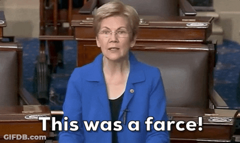 Democrat Senator Elizabeth Warren This Was Farce GIF