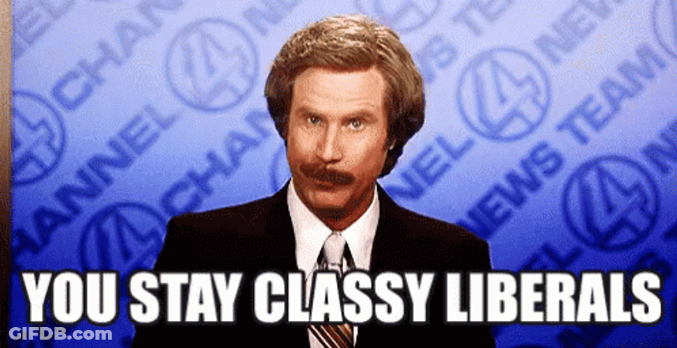 Democrat Stay Classy Liberals Will Ferrell GIF