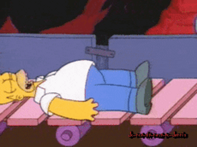 Demon Chopping Simpson GIF