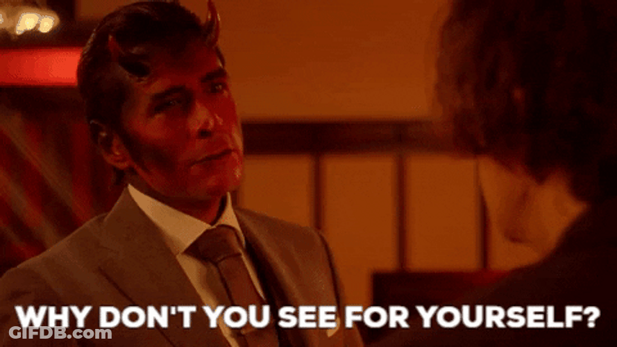 Demon Man Grin GIF
