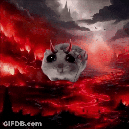 Demon Sad Hamster GIF