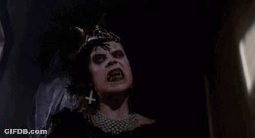 Demon Sitting On Bed Saying Good Night GIF