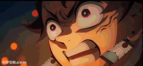 Demon Slayer Character With Angry Face GIF