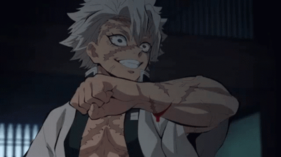 Demon Slayer Laughing Sanemi GIF