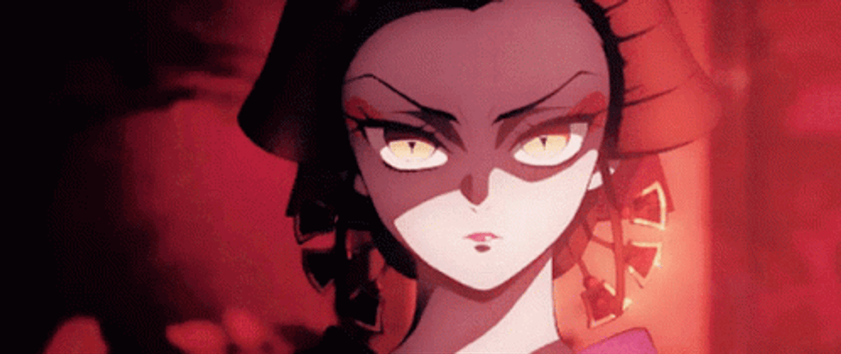 Demon Slayer Season 2 Daki Head Tilt GIF