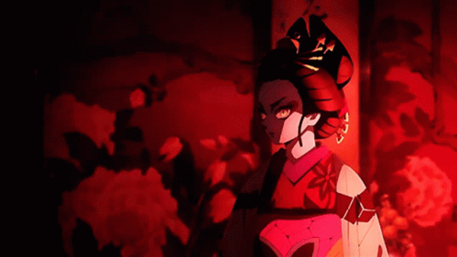 Demon Slayer Season 2 Daki Piercing Eyes GIF