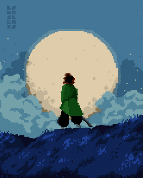 Demon Slayer Season 2 Tanjiro Moonlight GIF