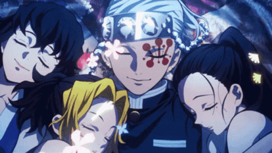 Demon Slayer Season 2 Tengen Uzui Sleeping GIF