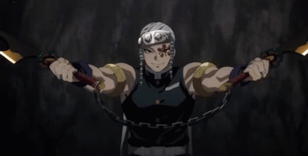Demon Slayer Season 2 Tengen Uzui Sword Skill GIF