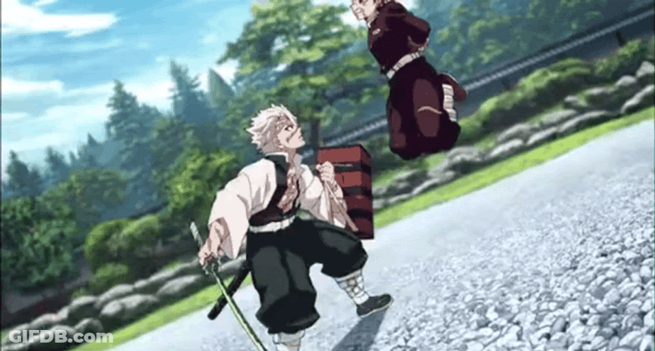 Demon Slayer Tanjiro Vs. Sanemi GIF