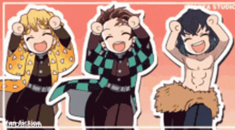 Demon Slayer Trio Dancing Gif GIF