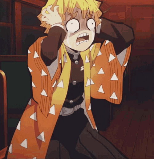 Demon Slayer Zenitsu Anime Crying GIF