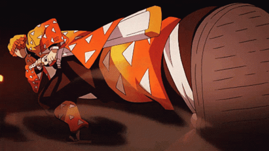 Demon Slayer Zenitsu Fast Move GIF