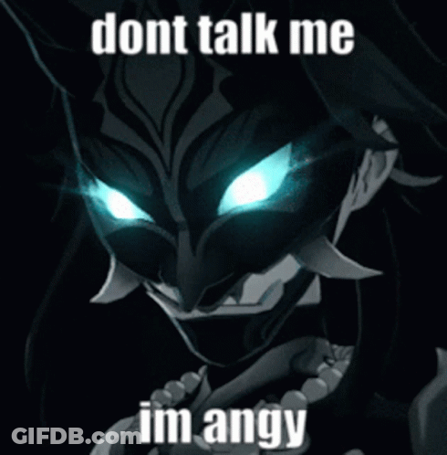 Demon With Glowing Eyes Dont Talk Me Im Angry GIF