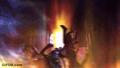 Demon With Horns And Sword GIF