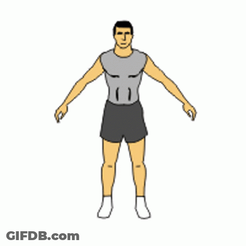 Demonstrating Lateral Raises GIF