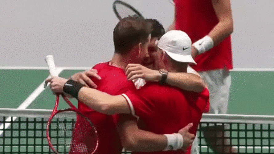 Denis Shapovalov Group Hug GIF