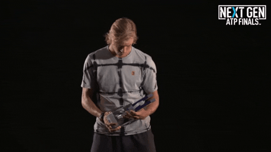 Denis Shapovalov Holding A Trophy GIF