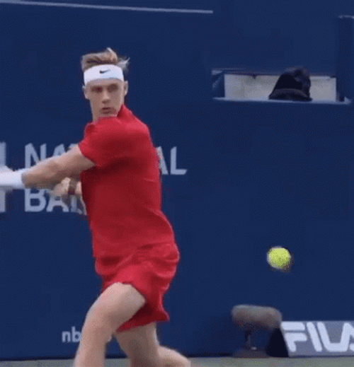Denis Shapovalov Missing An Easy Shot GIF