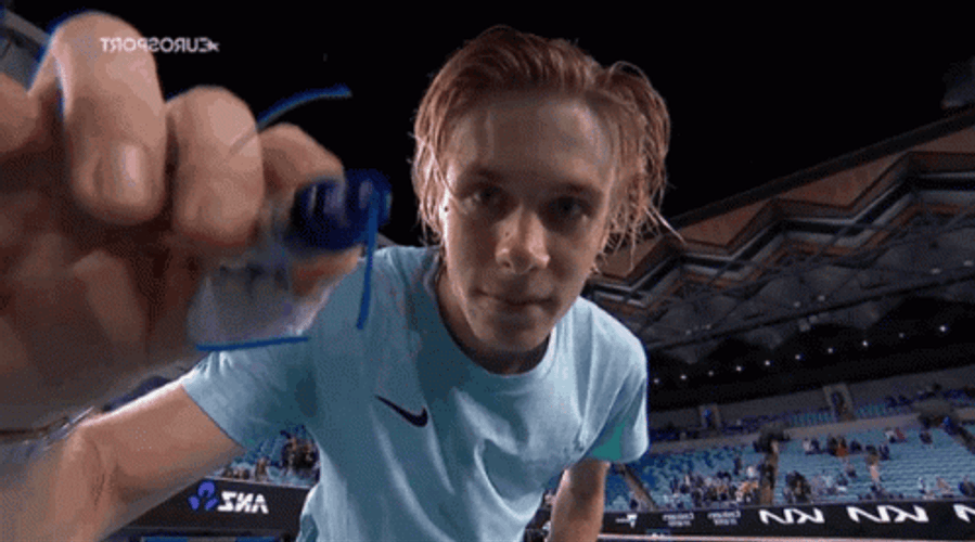 Denis Shapovalov Signing An Autograph GIF