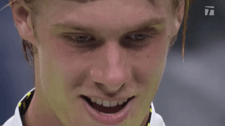 Denis Shapovalov Smiling To The Ground GIF