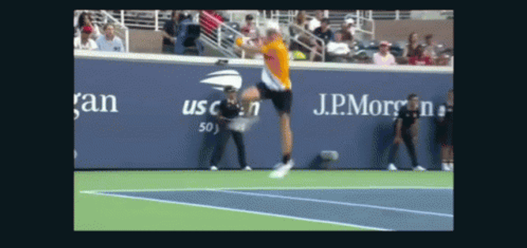 Denis Shapovalov Taking A Jump GIF