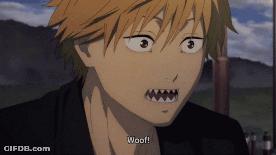 Denji Barks Woof GIF