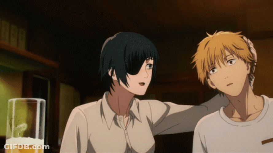 Denji Drunk With Someone GIF