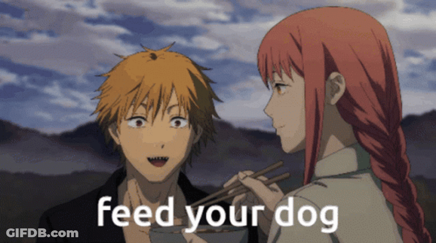 Denji Got Fed By Makima GIF