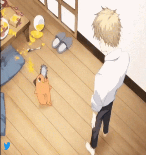 Denji Watching Dog GIF