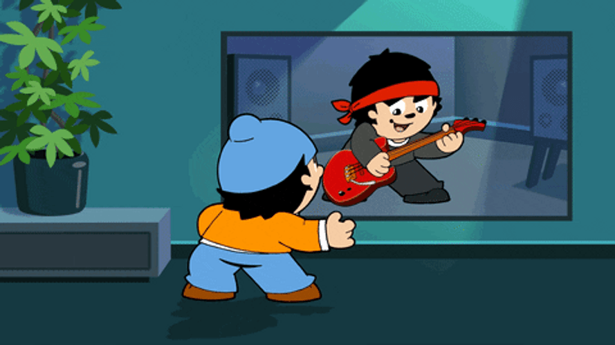 Dennis And Gnasher Headbanging GIF