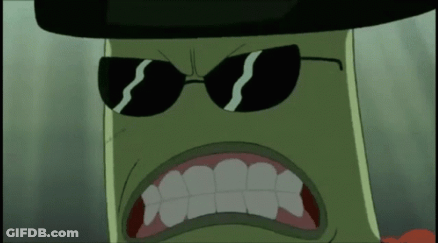 Dennis Spontaneous Mustache Growth SpongeBob GIF