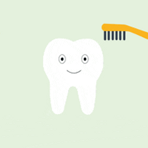 Dentist Brush Smiling Teeth Cartoon GIF