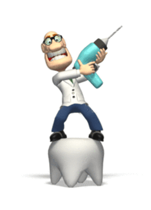 Dentist Evil Laugh Holding Dental Drill GIF