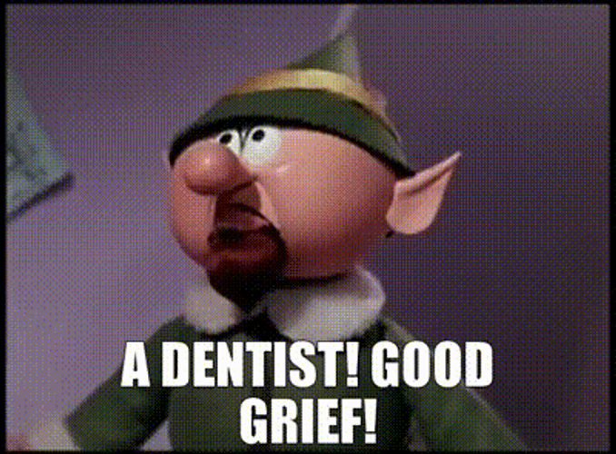 Dentist Good Grief Thank God Elf Puppet GIF