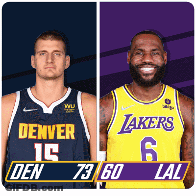 Denver And Lakers Basketball Players GIF