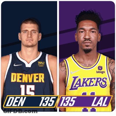 Denver And Lakers Basketball Players GIF