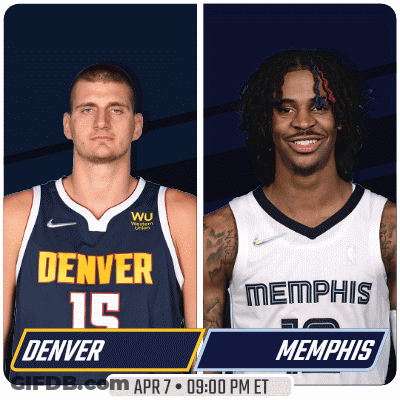 Denver And Memphis Playing Basketball April 7 GIF