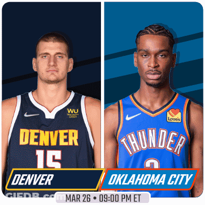 Denver And Oklahoma City Basketball Players Poster GIF