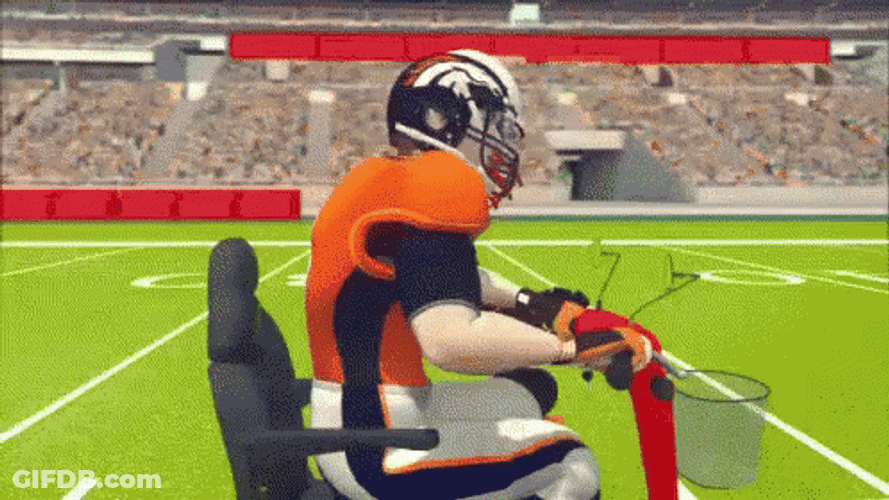 Denver Broncos 3D Football Scooter Field GIF