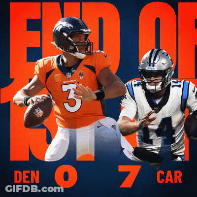 Denver Broncos And Carolina Panthers End Of Den 7 Car Poster GIF