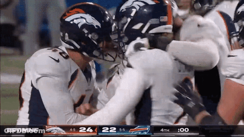 Denver Broncos Celebrate Touchdown Against Bills GIF