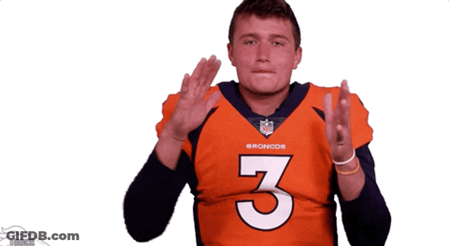 Denver Broncos Drew Lock Applauding GIF