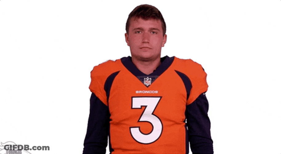 Denver Broncos Drew Lock Celebration Trademark GIF